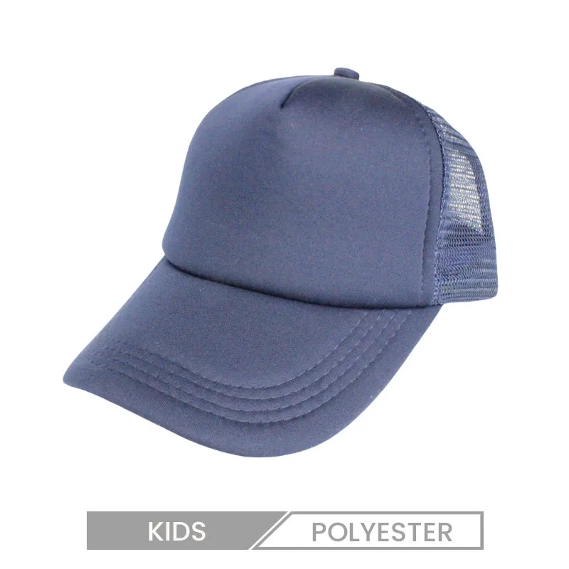 Custom Kids Solid Color Mesh Cap Trucker Hat